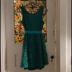 Modcloth Green Lace Dress Size Large